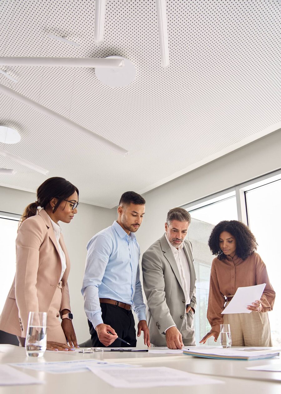 Fractional CFO advising a business owner and their leadership team